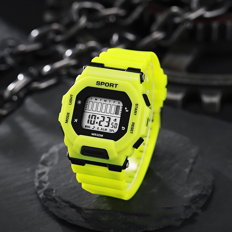 Outdoor Adventure Sports - ساعة رياضية رجالية مقاومة للماء LED