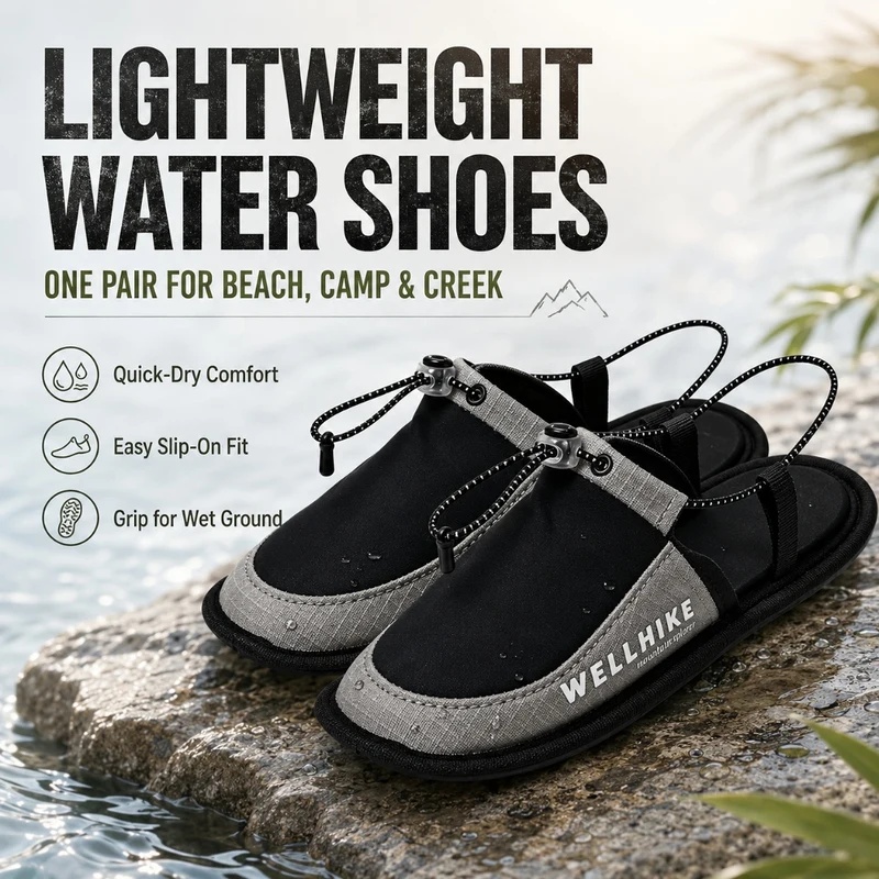 شباشب سريعة الجفاف للتخييم، شب - مراجعة Outdoor Adventure Shoes وسعره